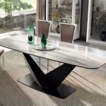 Stalas Elite White Krystal Ceramic 240cm