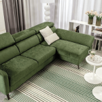 Kampinė sofa su miegamu mechanizmu Tulipano