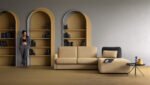 Kampinė sofa su miegamu mechanizmu Sax