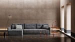 Kampinė sofa su miegamu mechanizmu Clock