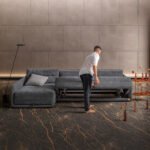 Kampinė sofa su miegamu mechanizmu Clock - Image 3