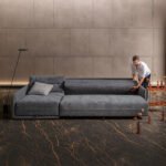 Kampinė sofa su miegamu mechanizmu Clock - Image 4
